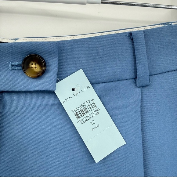 Ann Taylor The Petite Modern Wide Leg Trouser in Cool Cascades 12 Petite NWT - Picture 8 of 15